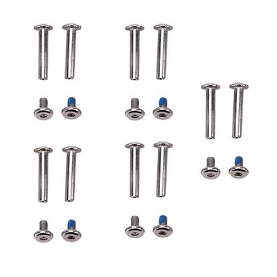 Zoofen 10 pcs Inline Skate Replacement Bearings Skating Screws 35mm, Silver 