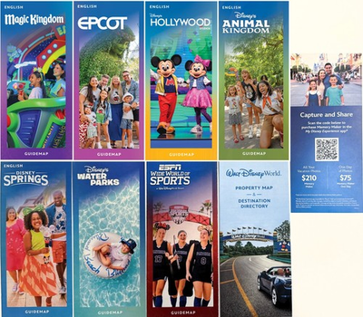 #ad 2026 Walt Disney World Theme Park Maps Guide Maps 9 Latest Park Maps WDW New $5.39