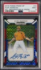 2019 PANINI PRIZM DRAFT PICKS AUTO #24 ALEK MANOAH 16/99 PSA 9 AUTO