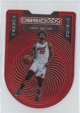 2020 Panini Obsidian Tunnel Vision Electric Etch Red Flood Jimmy Butler #9 2u3