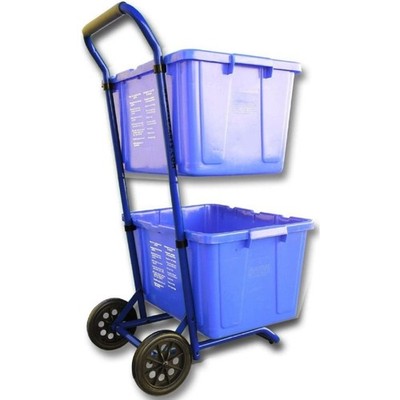 Fivestar Recycle Cart For Recycling Bins 220 Lbs Capacity Steel Blue Fsp001