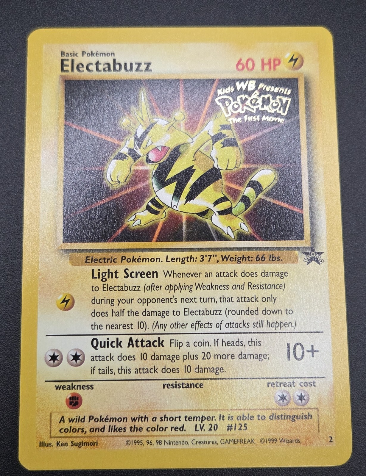 Pokemon TCG Electabuzz Black Star WB Movie Promo 2 Wizards of the Coast