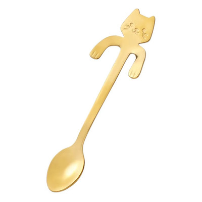 Katzenlöffel Kaffee Teelöffel Edelstahl Hängetasse Teelöffel Dessertlöffel