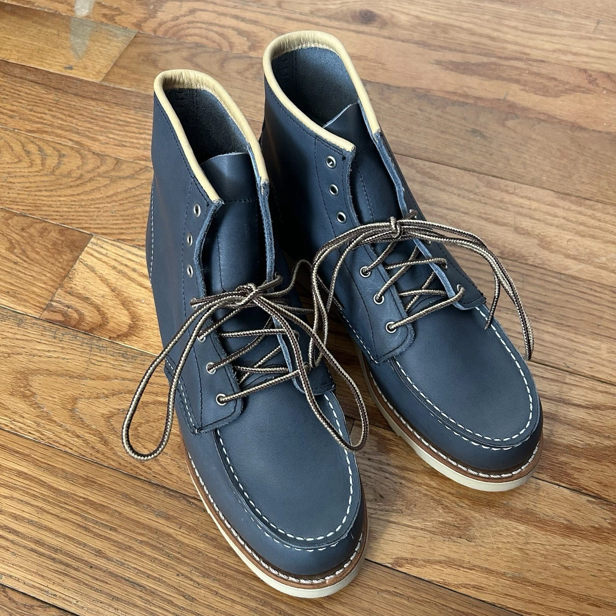 NEW Red Wing 3353 6 Inch Moc Blue Leather Short Boots Women’s Size 9.5 B