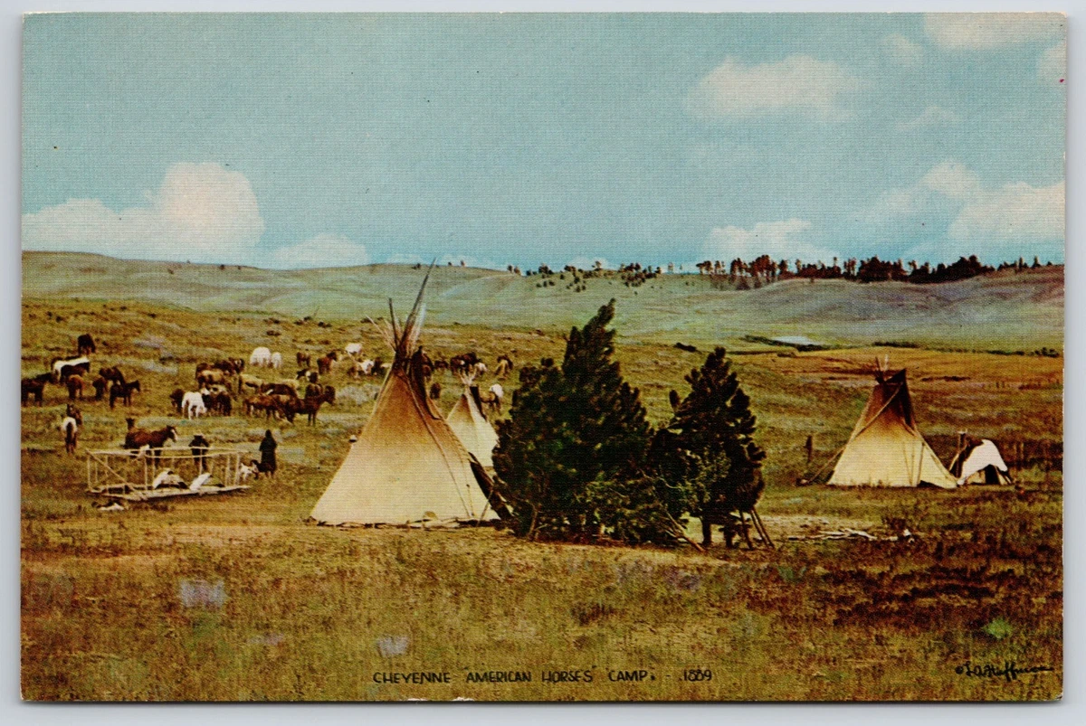 Photo Réimpression L.A. Huffman – Aigles Tachetés, Village Sioux, 1880 (tirage Glossy)