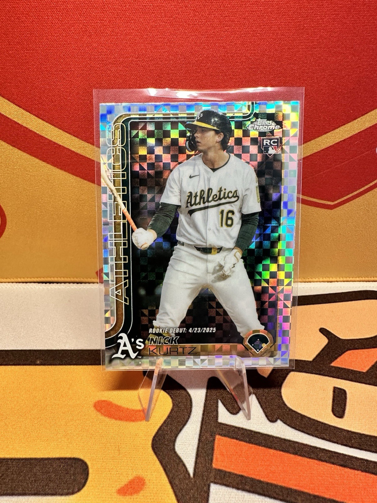 2025 Topps Chrome Update Series - Nick Kurtz #USC180 X-Fractor (RC)