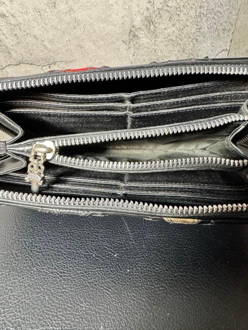 Chrome Hearts ZIP Long Wallet Leather logo Black multicolor fashion goods Mens thumbnail 8