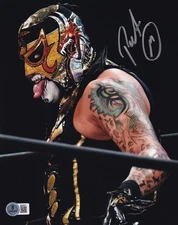 Penta 0M Pentagon Jr. Signed 8x10 Photo BAS COA WWE Lucha Libre AAA AEW Auto'd E