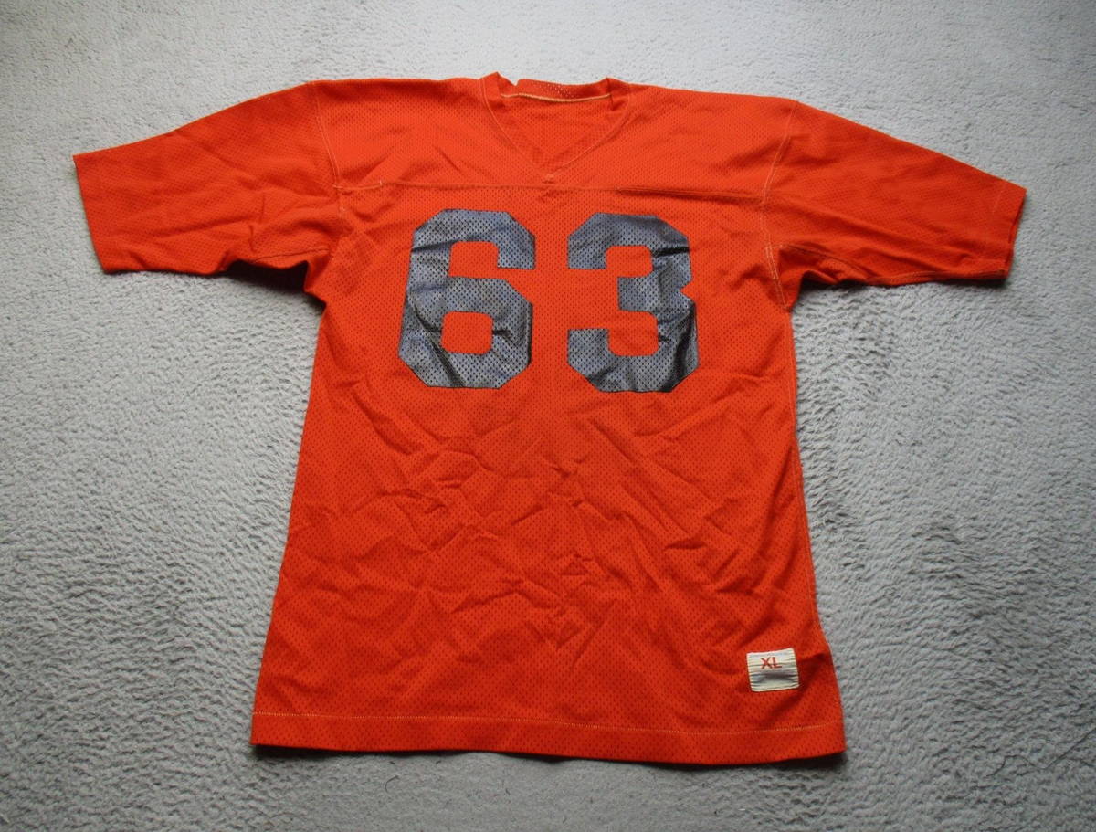 Vintage Champion Football Jersey Mens XL Orange Mesh Practice 63