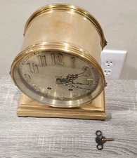 Seth Thomas Nautical Ship's Clock Brass Mechanical D-105 Movement !NOT WORKING!