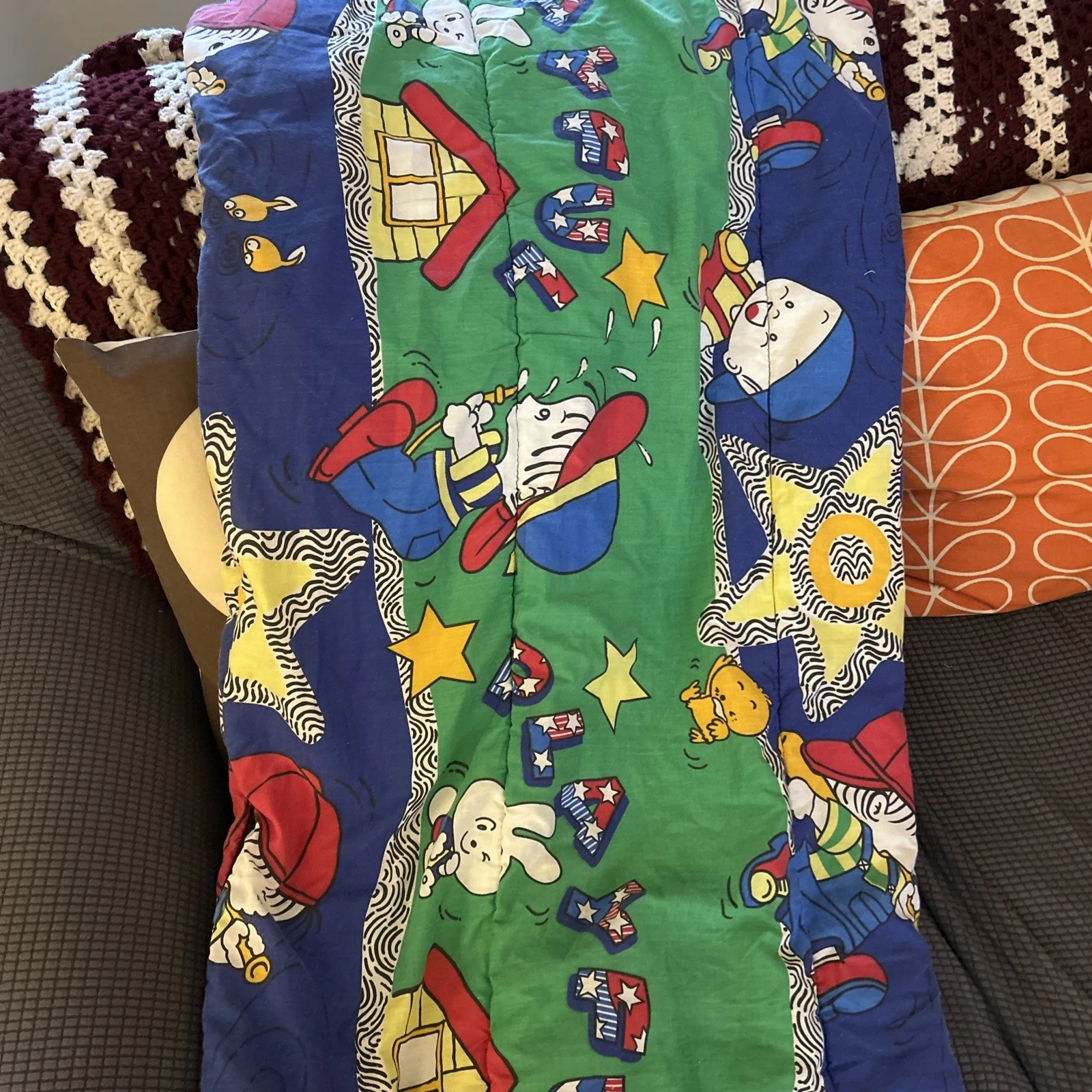 Vintage 80s Playful Kids Childrens Sleeping Bag VGC