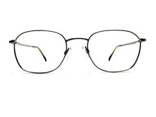 VTG Luxottica Silver Oval Rectangular Glasses Italy LU 1314 T126 50 20 135