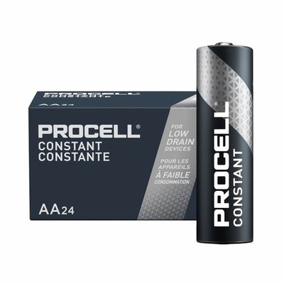 24 Pack AA Procell Constant Batteries for Low Drain Devices by Duracell