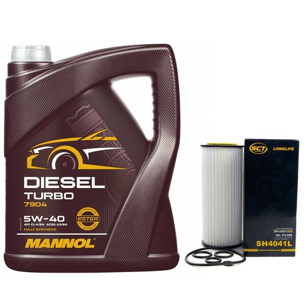 MotoröL Set 5W40 Diesel Turbo 5 Liter + ÖLfilter FüR BMW 3Er 330D E46 7Er 5Er-image