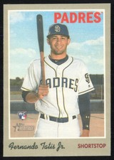 Fernando Tatis Jr. 2019 Topps Heritage 1970 Cloth Stickers #18 RC Padres