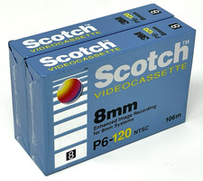 Lot of 2 Scotch 3M 8mm Videocassettes P6-120 NTSC 106m  New Factory Sealed