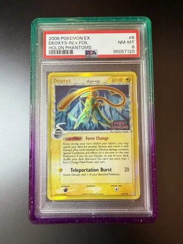 Pokémon Deoxys Delta Species 6/110 Holon Phantoms Reverse Holo PSA 8 Stamped