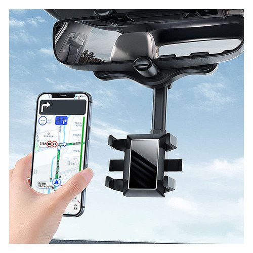 Car Mearview Mirror Bracket,360°Rotatable and Retractable Car Phone Holder,fo...