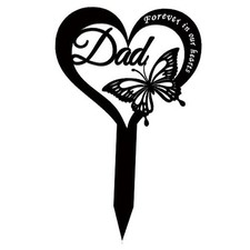 Cemetery Decorations for Grave Metal Grave Marker Memorial Garden Stake Dad