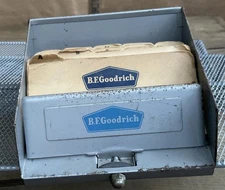 B.F. Goodrich Tires - Advertising Logo Vintage Shop Metal Card Index File HTF