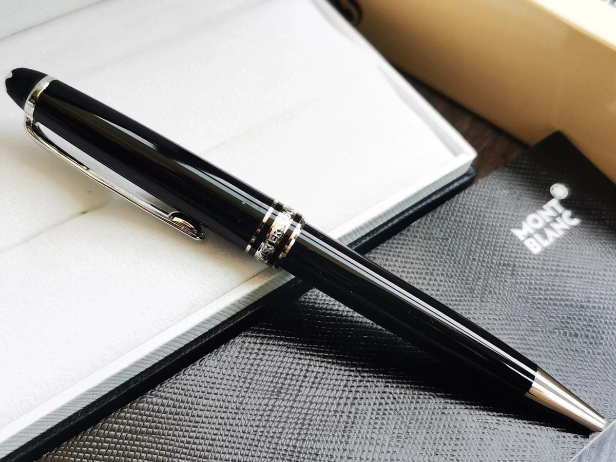 Montblanc Platinum Finish Meisterstuck Classique Luxury Ballpoint Pen 163