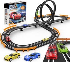 High-Speed Slot Car Race Track Set with Controllers for Kids Ages 6-12
