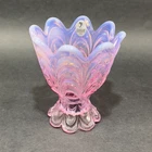 Fenton Art Glass Pink Opalescent Drapery 2 Way Votive Tapper Candle Holder