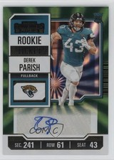 2023 Panini Contenders Rookie Opening Kickoff Ticket Derek Parish #179 Auto 14tz