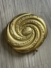 Estee Lauder Libra refillable gold tone compact Lucidity