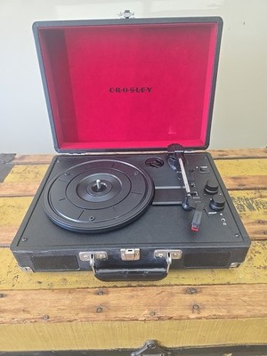 Crosley CR8005DBK Cruiser Deluxe 3-Speed Turntable - Black