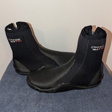 Cressi Isla 5mm Diving Boots Mens Size EU 41 US 8 Black Brand New Side Zip