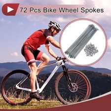 72 Set 14G Bicycle Spokes 194mm Bike Wheel Spokes Carbon Steel Galvanized