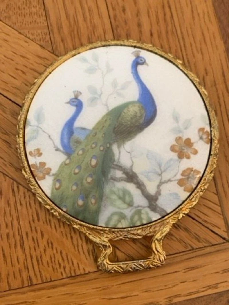 Peacock Mirror In Collectible Hand Mirrors for sale | eBay