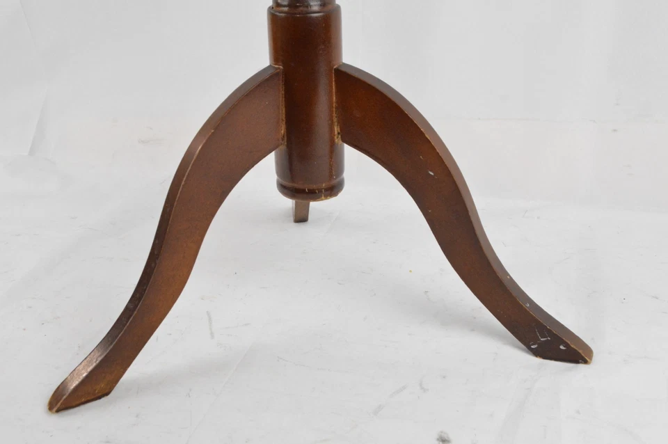 Mesa antigua de madera octogonal inclinable superior tallada pedestal planta soporte NECESITA REPARACIÓN Foto 2 de 4