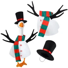 Snowman Goose Outfit Porch Goose Clothes for 23'' Cement Statue Cute Costume ...