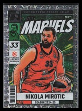 2024-25 Donruss EuroLeague #9 Nikola Mirotic Net Marvels Silver Press Proof