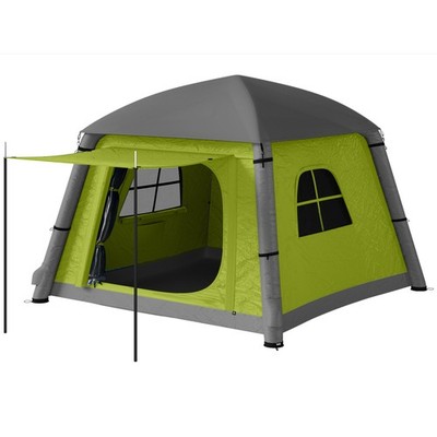 Zelt aufblasbar 2 Personen grün 2,1x2,1x1,6m 190T Taft 3000mm wasserdicht schnell
