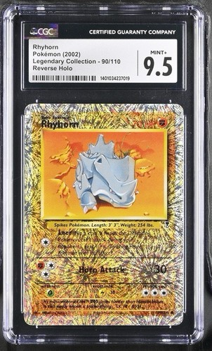 Carte Pokémon Mewtwo 29/110 Legendary Collection 2002 - Reverse Holo Foil EX - Notée CGC 5