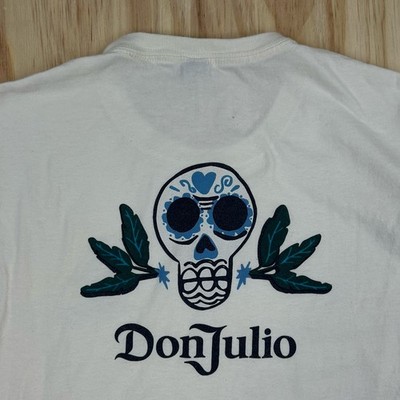 Don Julio Tequila Tee Shirt Day of the Dead Sugar Skull T-shirt 100% Cotton L