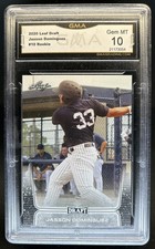 2020 Leaf Draft Jasson Dominguez #10 Yankees GMA 10