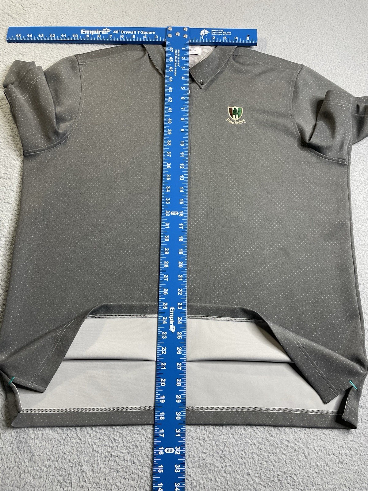 Pine Valley Golf Club adidas Polo Shirt Mens XL Gray Performance Golf thumbnail 21