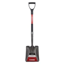 Radius Premium D-Handle Square-Point Shovel, Steel Shaft
