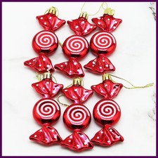  6Pcs/pack 9.5cm Christmas Candy Pendant Flat Sugar Pendant Xmas Tree
