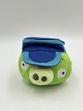 Angry Birds Postman Green Pig 5" Plush Blue Hat  Bag 2011 Commonwealth RARE