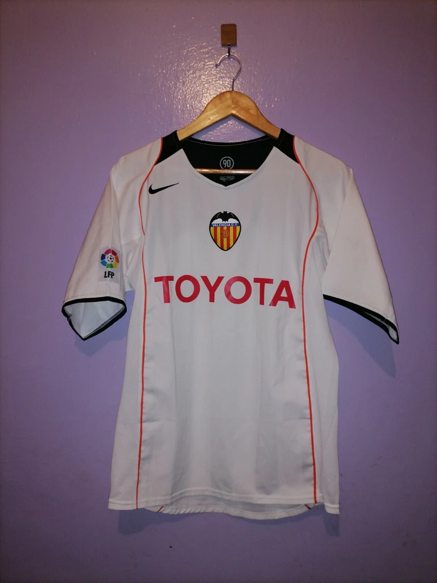 VALENCIA CF 2004 05 HOME FOOTBALL SHIRT CAMISETA JERSEY TOYOTA