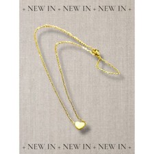   14K Gold Over Stainless Steel Heart Necklace - Tarnish-Free  Durable  