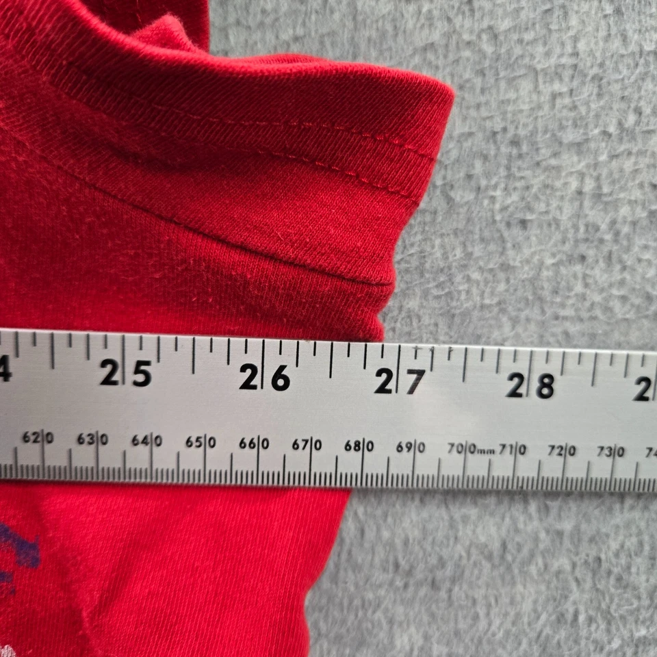 Camisa DE COLECCIÓN Ciervo Blanco Mujer 3X Roja Floral Bandera de Estados Unidos América Camiseta Cuello Redondo Foto 4 de 4