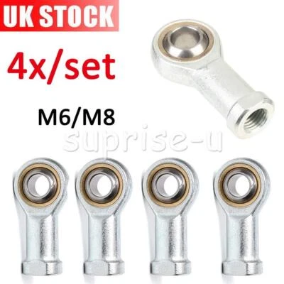 NATURE.LIFE1 4x/set PHS5 FEMALE ROD END BEARING ROSE JOINT M6 M8 Right Hand THREAD UK HOT V