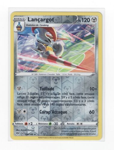 Carte Pokémon Lancargot 124/189 REVERSE  - Photo 1/2