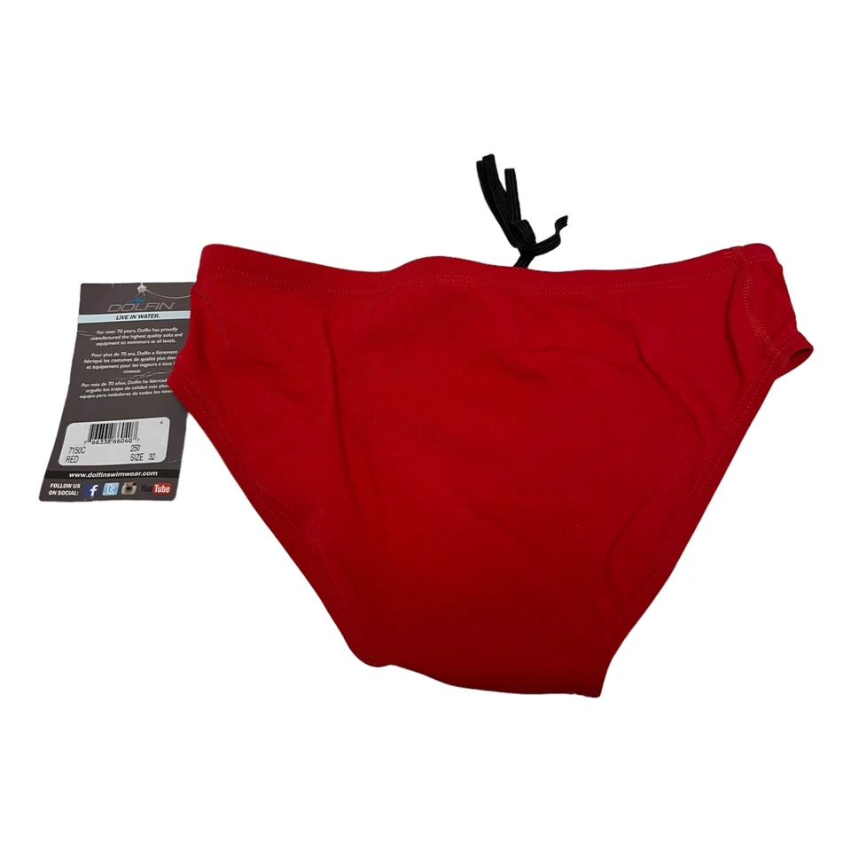 Calzoncillos Dolfin PARA HOMBRES - Talla 32 NUEVOS CON CORDÓN ROJO SÓLIDO NUEVO SIN ETIQUETAS CALZONCILLOS HECHOS EN EE. UU. Foto 2 de 4
